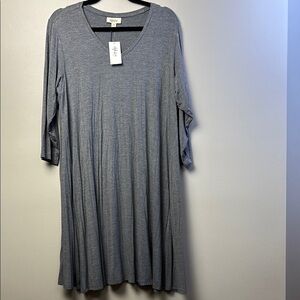 Style & Co. Heather Gray A-Line Dress
